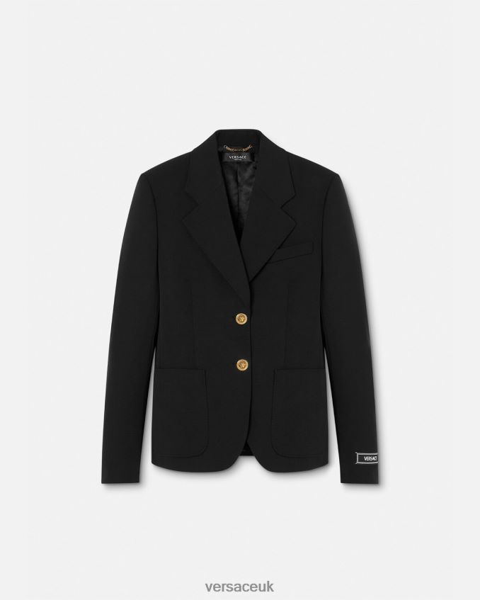 Women Versace Medusa Single-Breasted Blazer 6D2D06107 Black Clothing