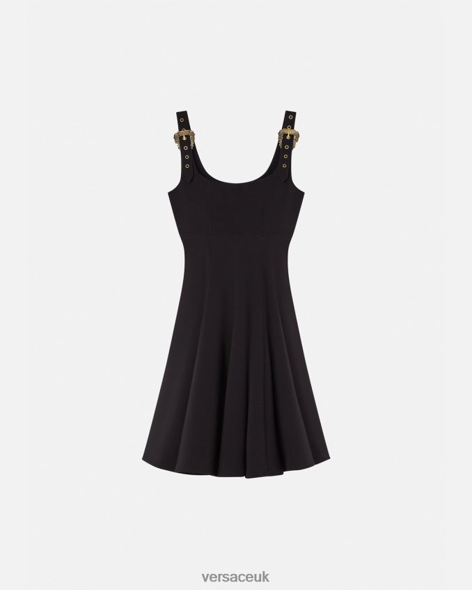 Women Versace Baroque Couture1 Buckle Dress 6D2D062198 Black Clothing