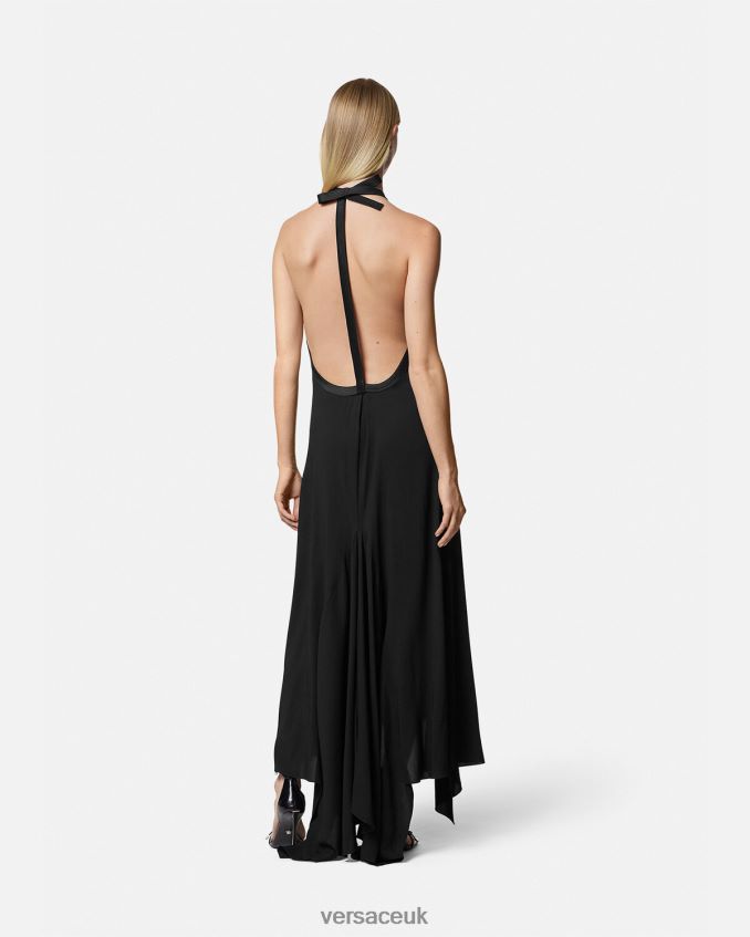 Women Versace Bow Halterneck Gown 6D2D0621 One Color Clothing