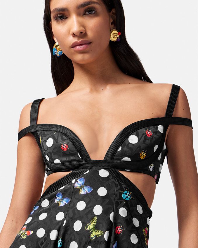 Women Versace Butterflies Cutout Mini Dress 6D2D068 One Color Clothing