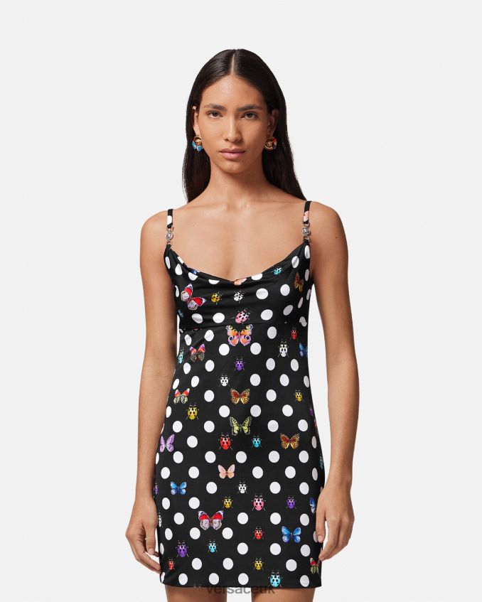 Women Versace Butterflies Medusa \'95 Mini Dress 6D2D065 Print Clothing