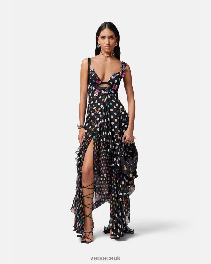 Women Versace Embroidered Butterflies Gown 6D2D061 One Color Clothing
