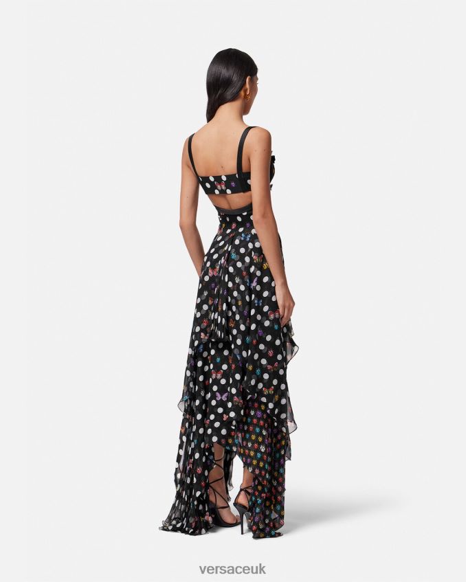 Women Versace Embroidered Butterflies Gown 6D2D061 One Color Clothing