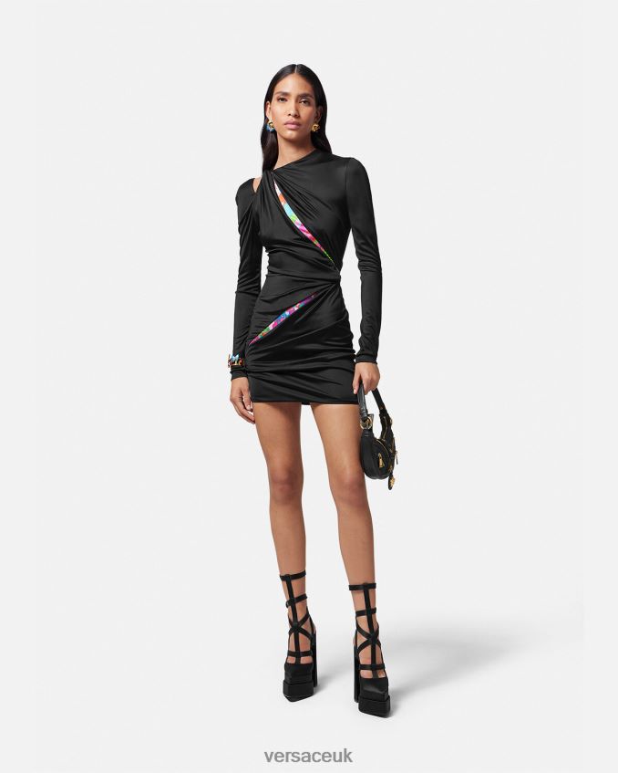 Women Versace Floral Summer Knotted Mini Dress 6D2D0622 One Color Clothing