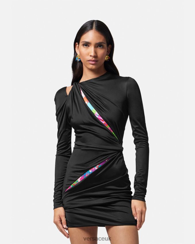 Women Versace Floral Summer Knotted Mini Dress 6D2D0622 One Color Clothing