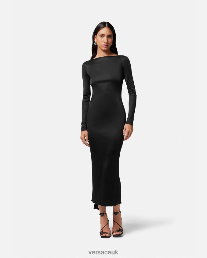 Women Versace Knotted Backless Long Dress 6D2D0620 One Color Clothing