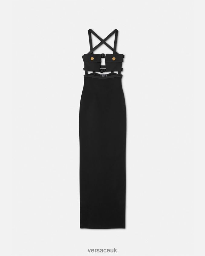 Women Versace Medusa Cutout Gown 6D2D0619 One Color Clothing