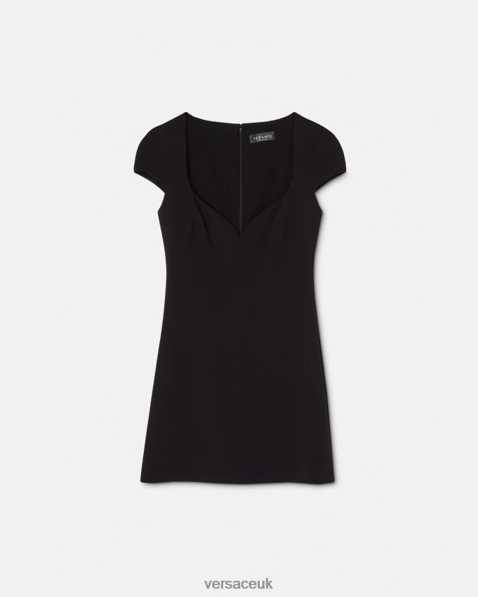 Women Versace Shift Mini Dress 6D2D0643 Black Clothing