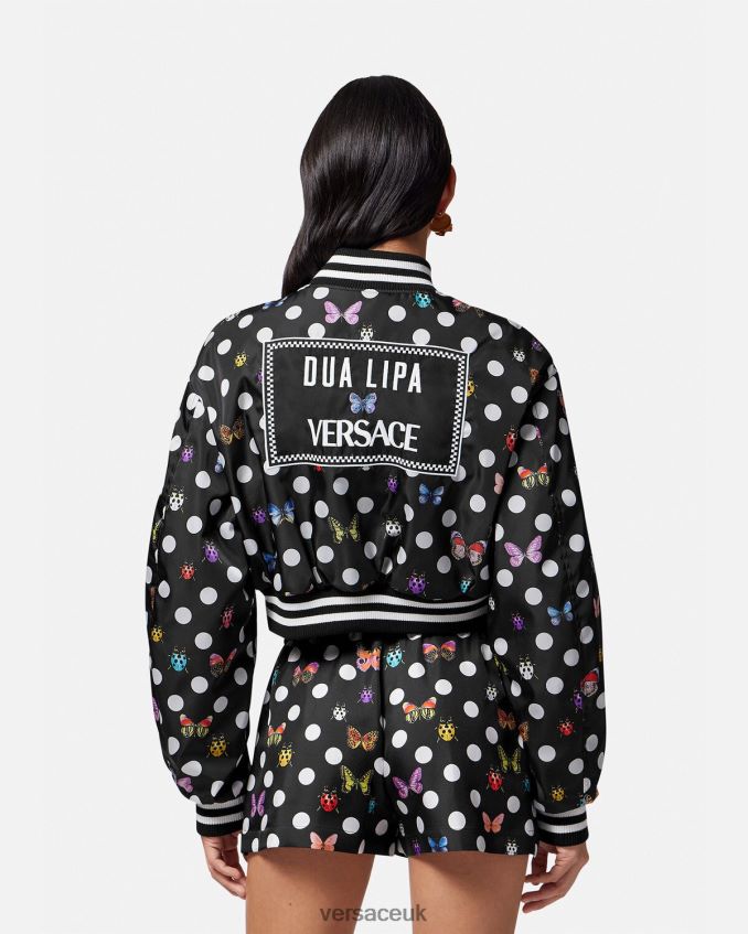 Women Versace Butterflies Crop Bomber Jacket 6D2D0678 One Color Clothing
