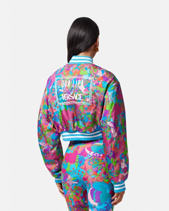 Women Versace Floral Summer Crop Bomber Jacket 6D2D0679 One Color Clothing