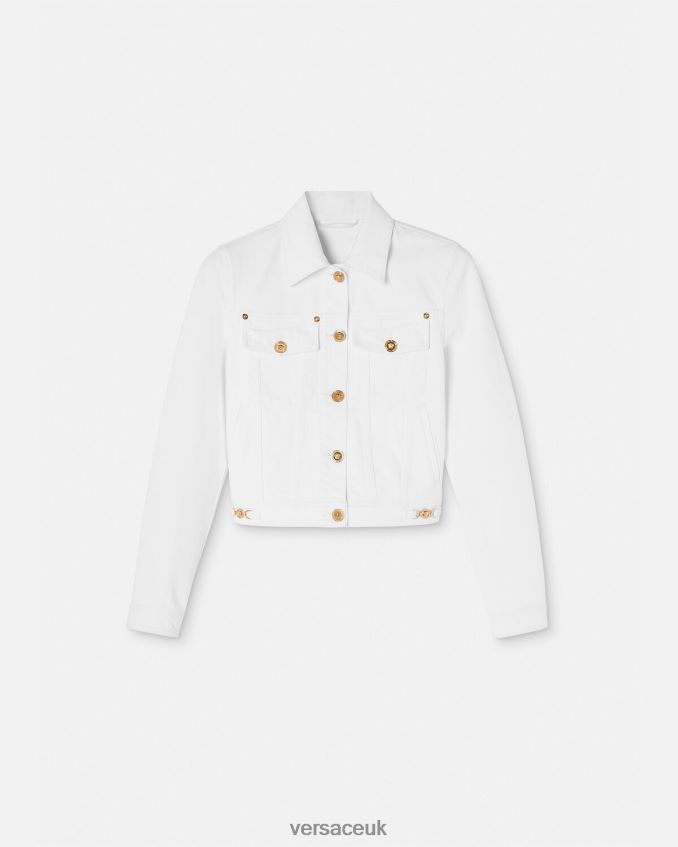 Women Versace Medusa '95 Denim Jacket 6D2D0681 White Clothing