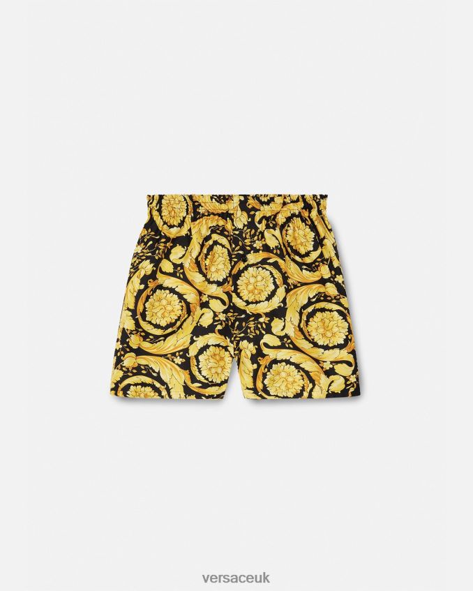 Women Versace Barocco Print Silk Pajama Shorts 6D2D061030 Print Underwear & Beachwear