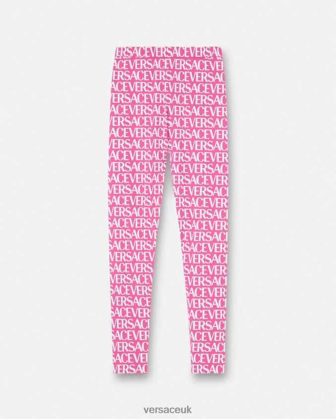 Women Versace Allover Leggings 6D2D06212 Pink & Print Clothing