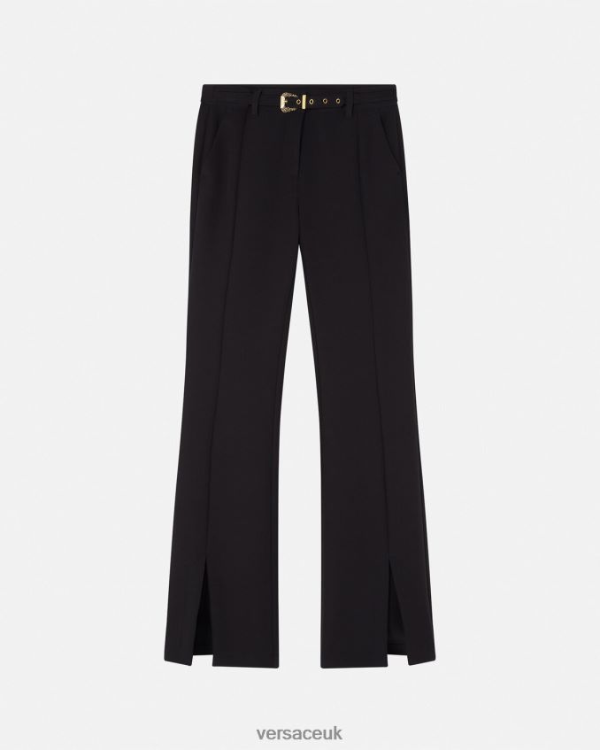 Women Versace Baroque Couture1 Buckle Pants 6D2D062247 Black Clothing
