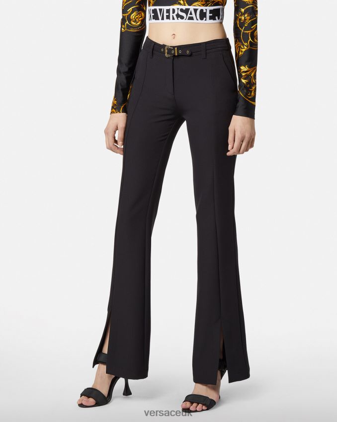 Women Versace Baroque Couture1 Buckle Pants 6D2D062247 Black Clothing