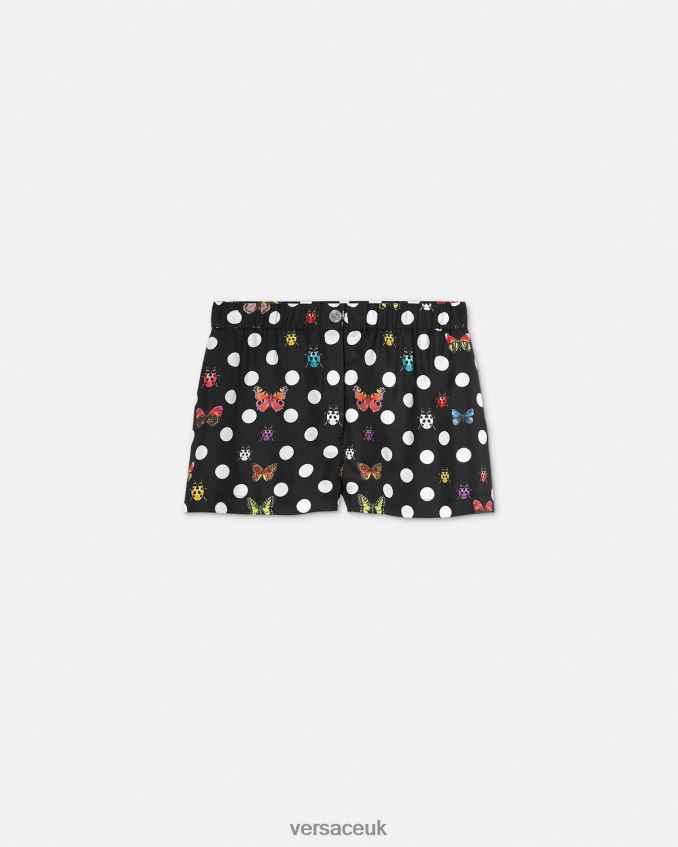 Women Versace Butterflies Silk Shorts 6D2D06189 Print Clothing