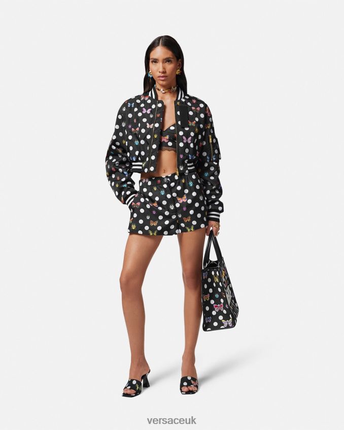 Women Versace Butterflies Silk Shorts 6D2D06189 Print Clothing