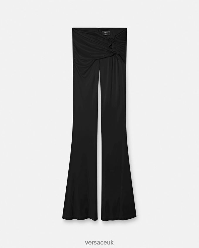 Women Versace Knotted Flared Pants 6D2D06190 One Color Clothing