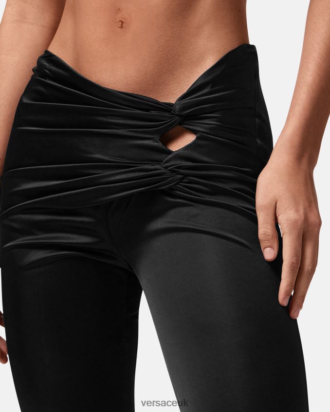 Women Versace Knotted Flared Pants 6D2D06190 One Color Clothing