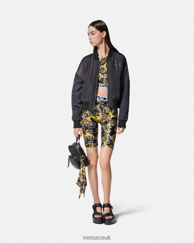 Women Versace Logo Couture Bicycle Shorts 6D2D062239 One Color Clothing