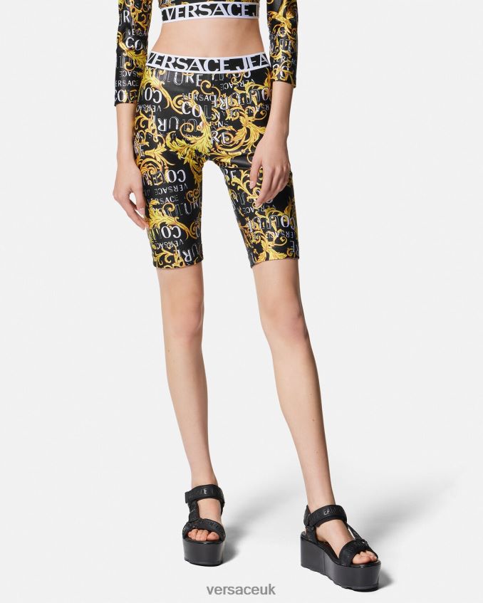 Women Versace Logo Couture Bicycle Shorts 6D2D062239 One Color Clothing