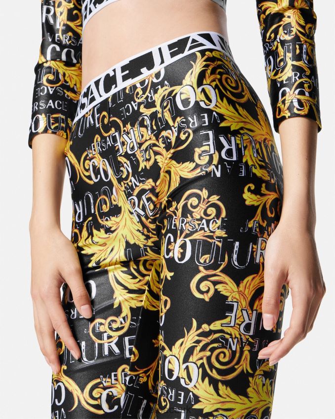Women Versace Logo Couture Bicycle Shorts 6D2D062239 One Color Clothing