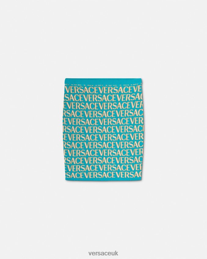 Women Versace Allover Knit Skirt 6D2D06163 Print Clothing