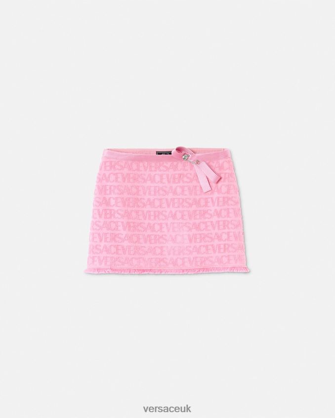 Women Versace Allover Safety Pin Mini Skirt 6D2D06159 Pink Clothing