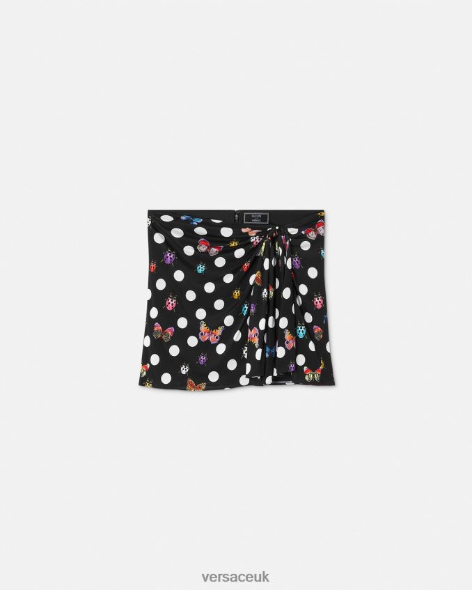 Women Versace Butterflies Knotted Mini Skirt 6D2D06157 Print Clothing