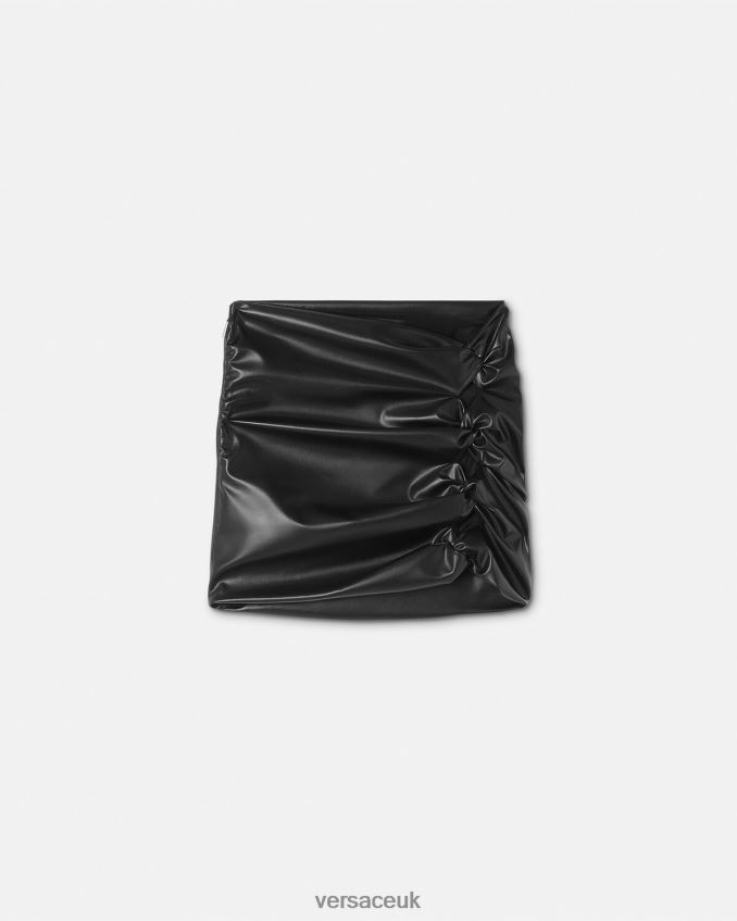 Women Versace Knotted Mini Skirt 6D2D06162 Black Clothing