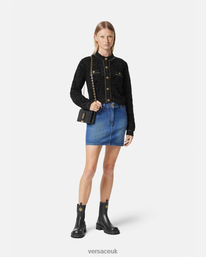 Women Versace Medusa \'95 Denim Mini Skirt 6D2D06167 Blue Clothing