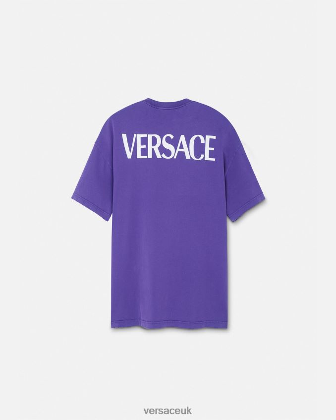Women Versace Goddess Oversized T-Shirt 6D2D06151 Violet Clothing