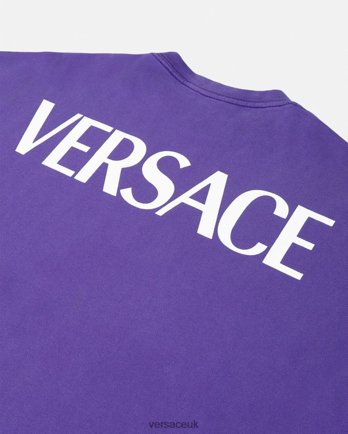Women Versace Goddess Oversized T-Shirt 6D2D06151 Violet Clothing