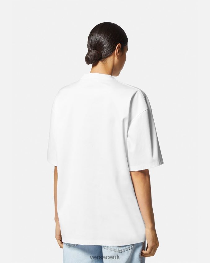 Women Versace Spring Festival Rabbit T-Shirt 6D2D06148 White Clothing