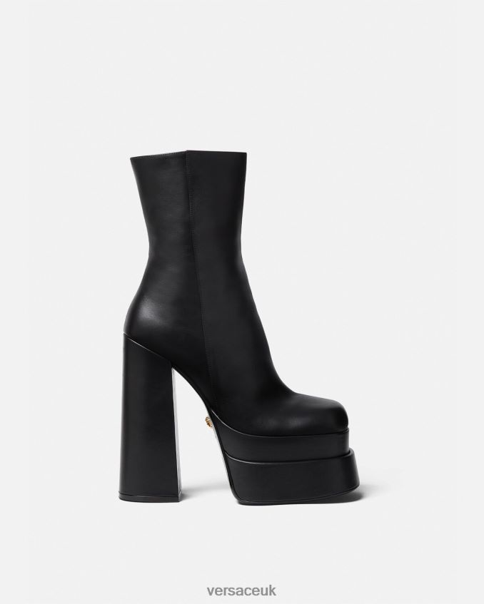 Women Versace Aevitas Platform Boots 6D2D06407 Black Shoe