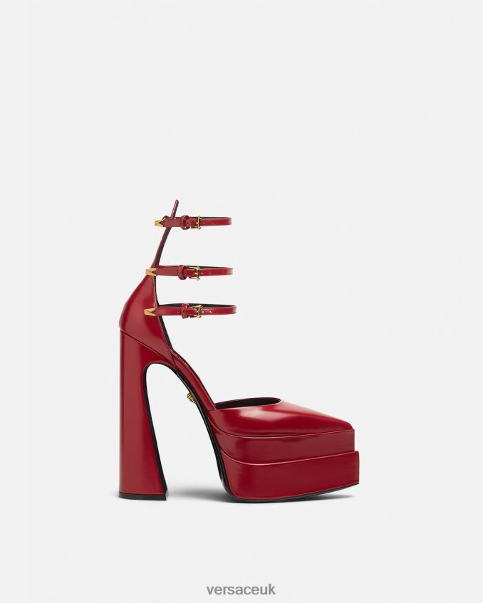 Women Versace Aevitas Pointy Platform Pumps 6D2D06408 Burgundy Shoe
