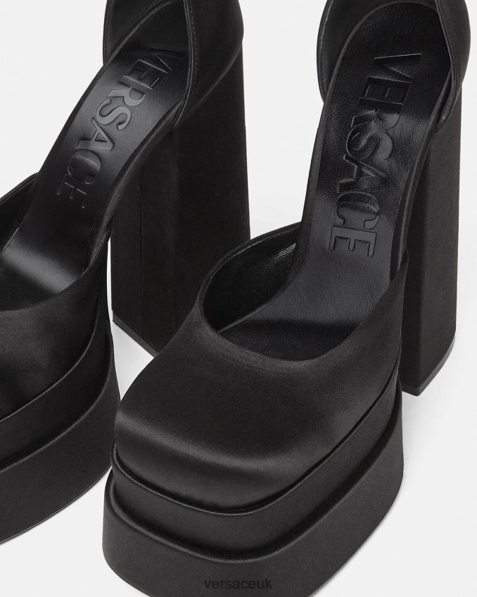 Women Versace Medusa Aevitas Platform Pumps 6D2D06409 Black Shoe