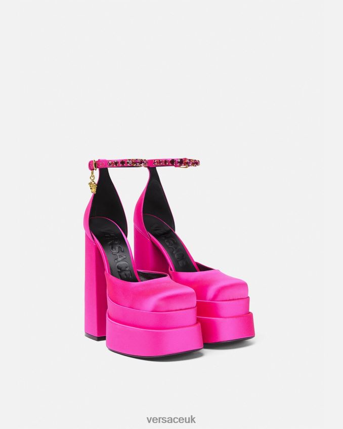 Women Versace Medusa Aevitas Platform Pumps 6D2D06410 Fuchsia Shoe