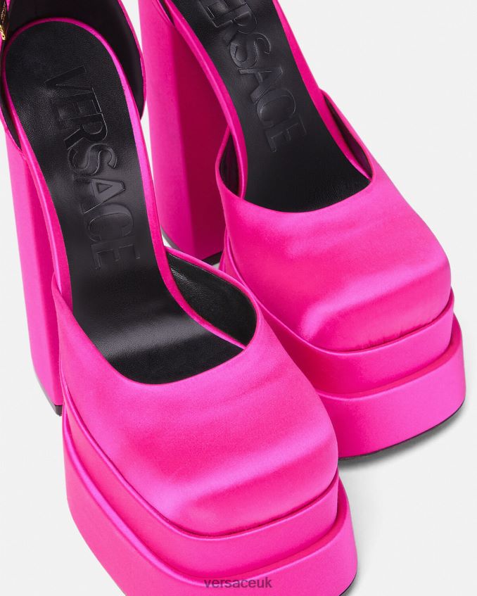 Women Versace Medusa Aevitas Platform Pumps 6D2D06410 Fuchsia Shoe