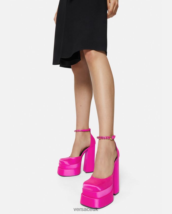 Women Versace Medusa Aevitas Platform Pumps 6D2D06410 Fuchsia Shoe