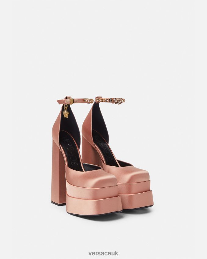Women Versace Medusa Aevitas Platform Pumps 6D2D06411 Pink Shoe
