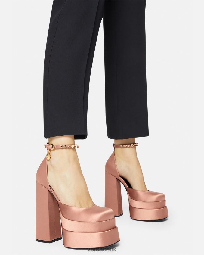 Women Versace Medusa Aevitas Platform Pumps 6D2D06411 Pink Shoe