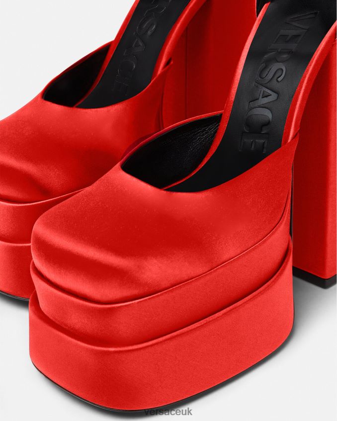 Women Versace Medusa Aevitas Platform Pumps 6D2D06412 Red Shoe
