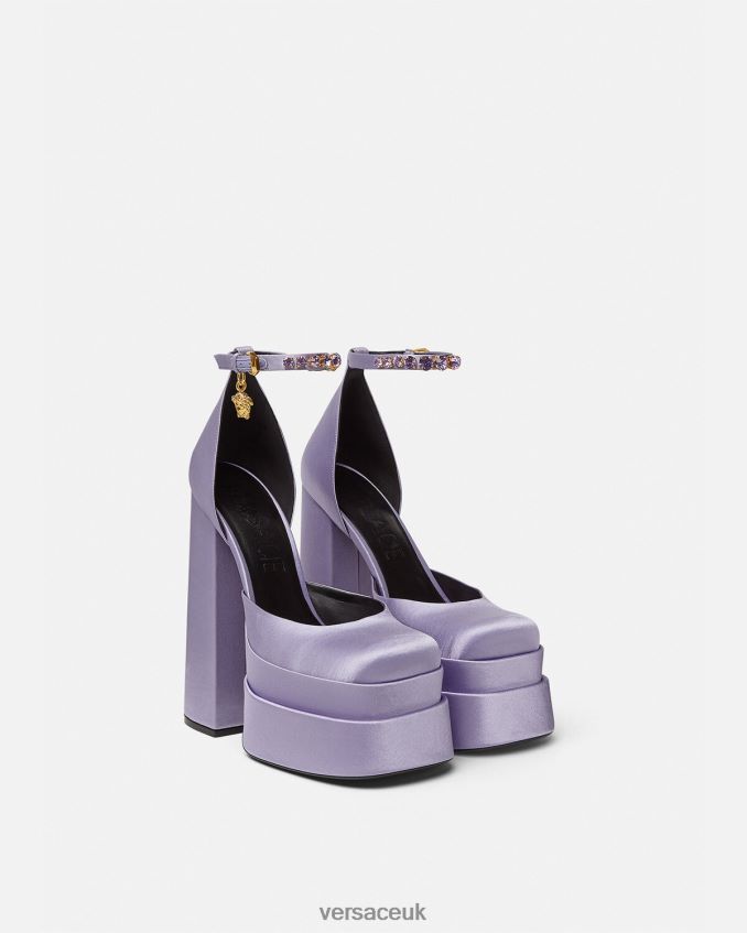 Women Versace Medusa Aevitas Platform Pumps 6D2D06422 Lilac Shoe