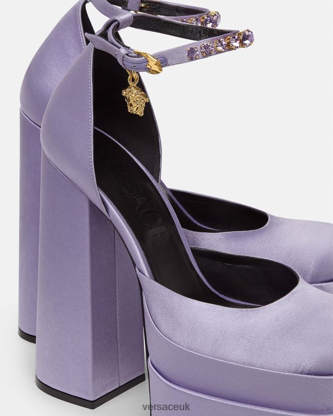 Women Versace Medusa Aevitas Platform Pumps 6D2D06422 Lilac Shoe
