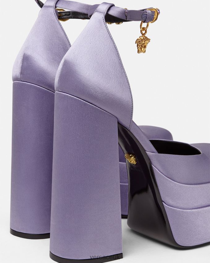 Women Versace Medusa Aevitas Platform Pumps 6D2D06422 Lilac Shoe