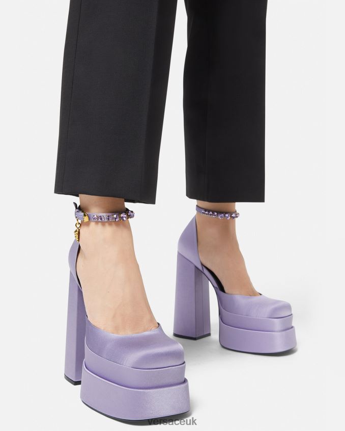 Women Versace Medusa Aevitas Platform Pumps 6D2D06422 Lilac Shoe