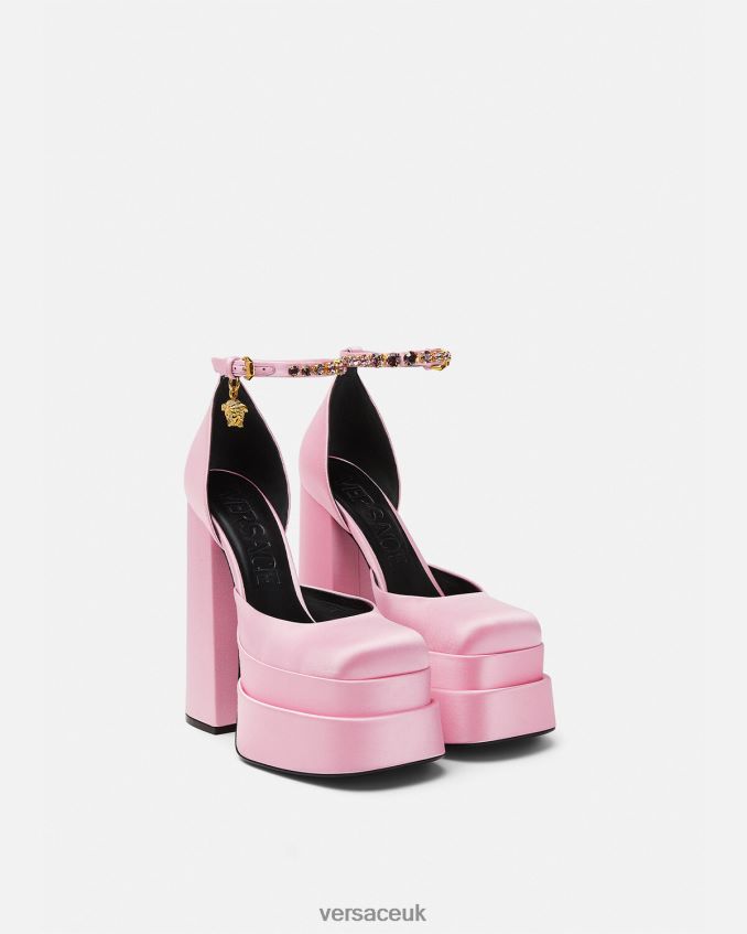 Women Versace Medusa Aevitas Platform Pumps 6D2D06423 Pink Shoe