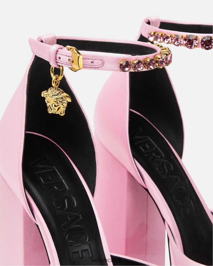 Women Versace Medusa Aevitas Platform Pumps 6D2D06423 Pink Shoe