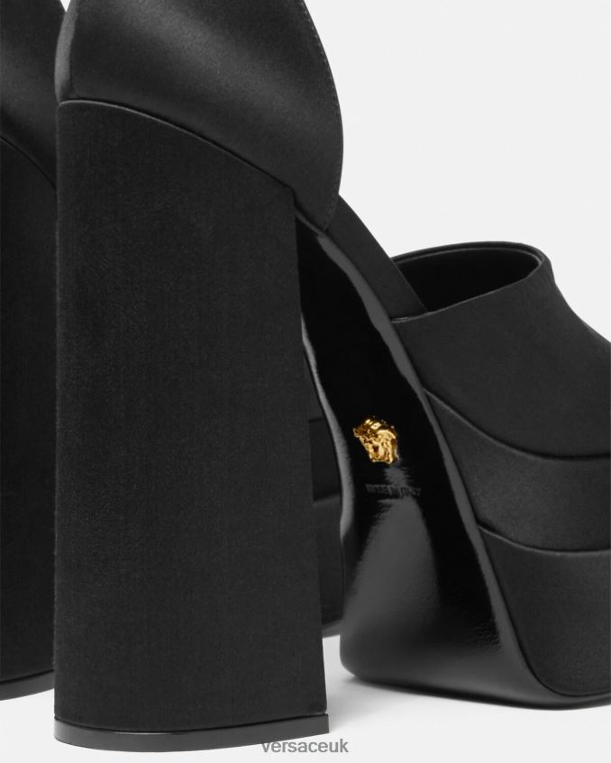 Women Versace Medusa Aevitas Platform Sandals 6D2D06424 Black Shoe